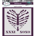 Andy Skinner 8x8 inch stencil - Heart of Bone