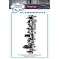 Andy Skinner 4.9 x 1.9 Inch Rubber Stamp - Cityscape Reflections