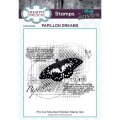 Andy Skinner 4.6 x 4 Inch Rubber Stamp - Papillon Dreams