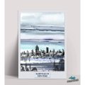 Andy Skinner 4.9 x 1.9 Inch Rubber Stamp - Cityscape Reflections