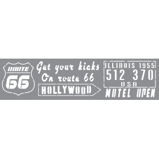 Andy Skinner Mixed Media Stencil - Route 66