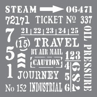 Andy Skinner Mixed Media Stencil - Industrial Elements