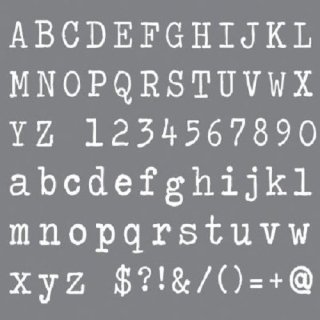 Andy Skinner Mixed Media Stencil - Typeface