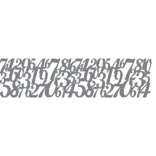 Andy Skinner Mixed Media Stencil - Distressed Digits