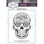 Andy Skinner Rubber Cling Stamp - Sugar Skull