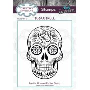 Andy Skinner Rubber Cling Stamp - Sugar Skull