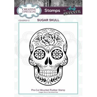 Andy Skinner Rubber Cling Stamp - Sugar Skull