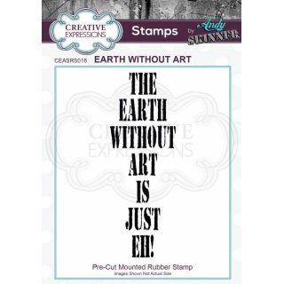 Andy Skinner Rubber Cling Stamp - Earth Without Art