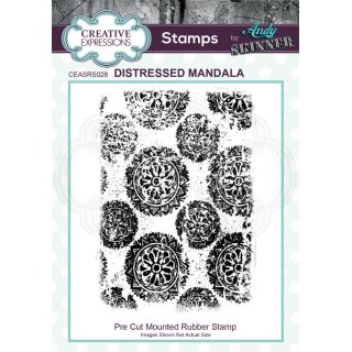 Andy Skinner Rubber Cling Stamp - Distressed Mandala