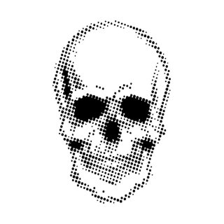 Andy Skinner Mixed Media Stencil - Half Tone Skull