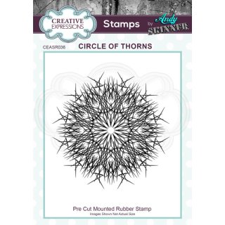 Andy Skinner Rubber Cling Stamp - Circle of Thorns