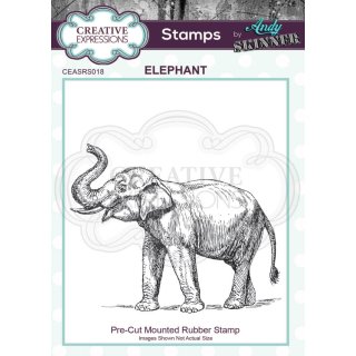 Andy Skinner Rubber Cling Stamp - Elephant
