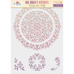 Angela Poole A4 Craft Stencil - Vintage Lace Doily