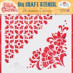 Angela Poole 6-Inch Craft Stencil - Folksy Charm Decorative Corners