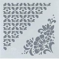 Angela Poole 6-Inch Craft Stencil - Folksy Charm Decorative Corners
