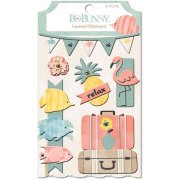 BoBunny Escape to Paradise - Adhesive Layered Chipboards
