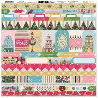 BoBunny Christmas in the Village - 12" x 12" Combo Stickers
