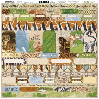 BoBunny Jungle Life - 12" x 12" Combo Stickers