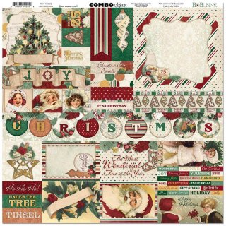 BoBunny Yuletide Carol - 12" x 12" Combo Stickers