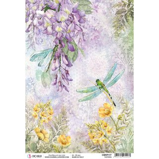 Ciao Bella A4 Rice Paper - Wisteria