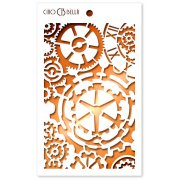 Ciao Bella Texture Stencil 5x8 Inches - Gears