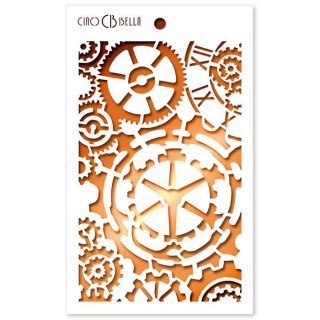 Ciao Bella Texture Stencil 5x8 Inches - Gears