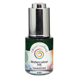 Cosmic Shimmer Pearlescent Watercolour Ink - Holly Green