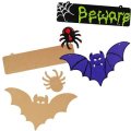 Bat and Spider 3-piece MDF Halloween Sign Kit