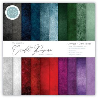 Craft Consortium The Essential Craft Papers 6x6 Paper Pad - Grunge Dark Tones