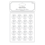 Craft Consortium The Wedding Collection Always & Forever - Clear Envelope Seal Stickers - With Love