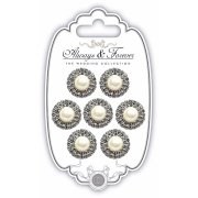 Craft Consortium The Wedding Collection Always & Forever - Pearl & Diamante Circle Charms Large