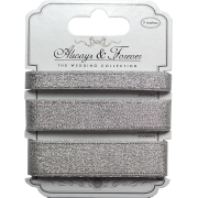 Craft Consortium The Wedding Collection Always & Forever - Silver Metallic Ribbon