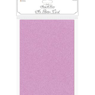 Craft Consortium Non-Shedding A4 Glitter Card - Lilac