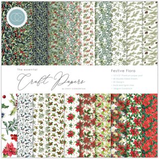 Craft Consortium The Essential Craft Papers 12x12 Paper Pad - Festive Flora