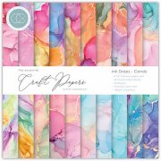 Craft Consortium The Essential Craft Papers 6x6 Paper Pad - Ink Drops Candy