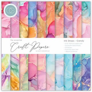 Craft Consortium The Essential Craft Papers 6x6 Paper Pad - Ink Drops Candy