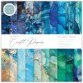 Craft Consortium The Essential Craft Papers 6x6 Paper Pad - Ink Drops Ocean