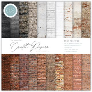 Craft Consortium The Essential Craft Papers 6x6 Paper Pad - Brick Textures