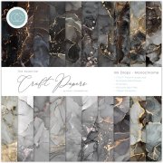 Craft Consortium The Essential Craft Papers 12x12 Paper Pad - Ink Drops Monochrome