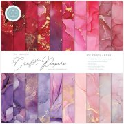 Craft Consortium The Essential Craft Papers 12x12 Paper Pad - Ink Drops Rose