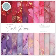 Craft Consortium The Essential Craft Papers 6x6 Paper Pad - Ink Drops Rose