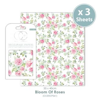 Craft Consortium Decoupage Papers - Bloom of Roses