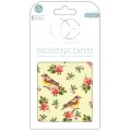 Craft Consortium Decoupage Papers - Yellow Chat