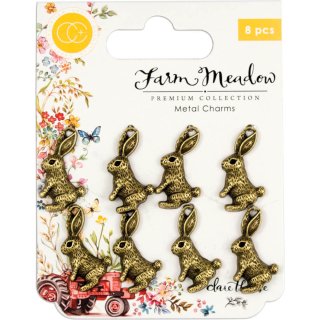Craft Consortium Farm Meadow - Metal Rabbit Charms