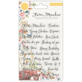 Craft Consortium Farm Meadow Stamp Set - Sentiments
