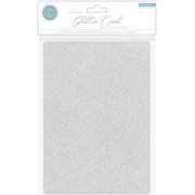Craft Consortium Non-Shedding A4 Glitter Card - Silver