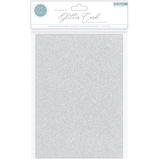 Craft Consortium Non-Shedding A4 Glitter Card - Silver