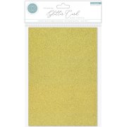 Craft Consortium Non-Shedding A4 Glitter Card - Gold