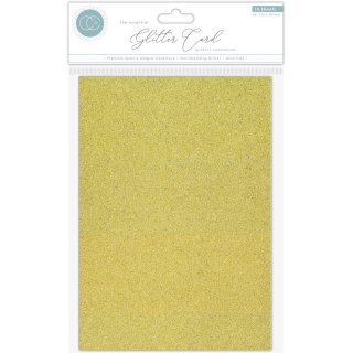 Craft Consortium Non-Shedding A4 Glitter Card - Gold