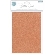 Craft Consortium Non-Shedding A4 Glitter Card - Copper